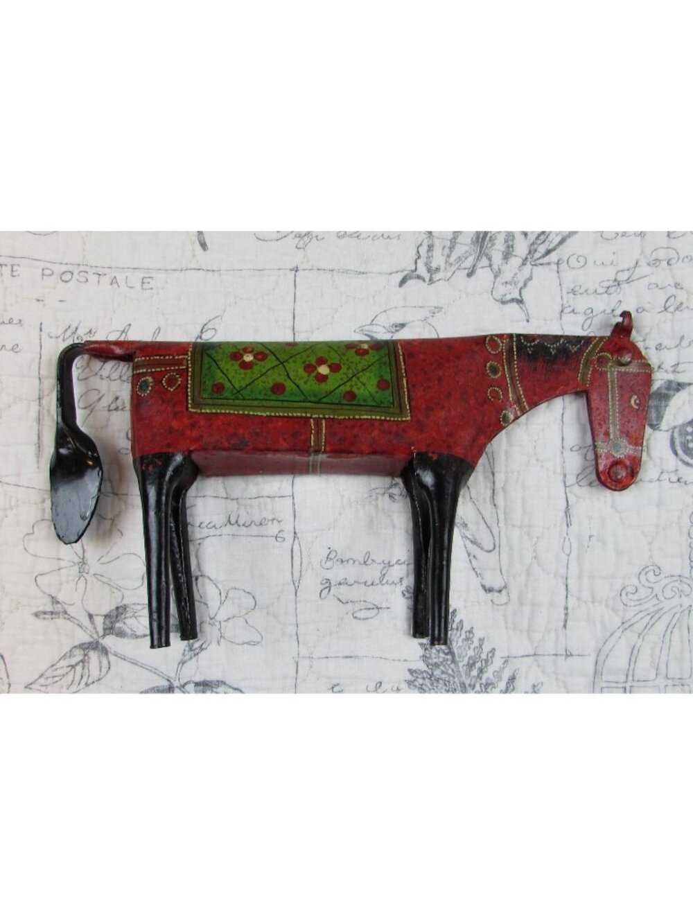 Vintage Metal (TIN) Horse Statue  Sculpture Toy, Antique Folk Art
